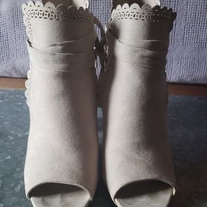 Peeptoe booties